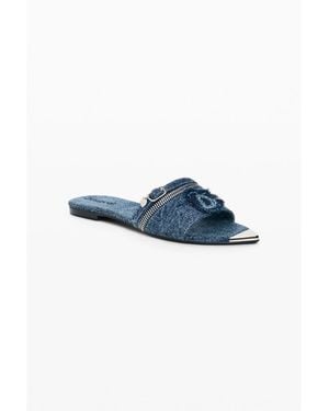 Desigual Flat Denim Sandal - Blue