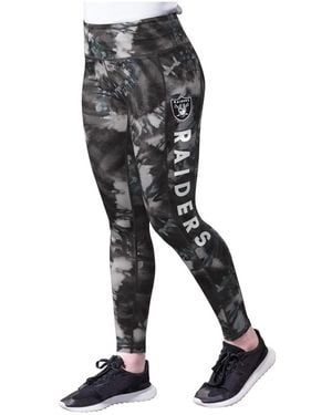 MSX by Michael Strahan Las Vegas Raiders Aubrey Tie-dye leggings - Black