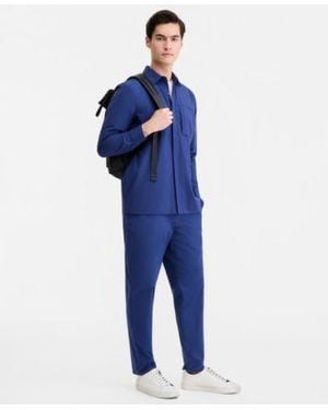 Alfani Stretch Shirt Jacket Commuter sweatpants Macys Exclusive - Blue