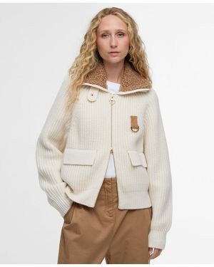 Barbour Maria Long Sleeve Bomber Jacket - White