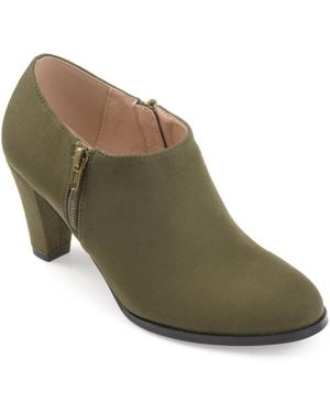 Journee Collection Sanzi Round Toe Heeled Shooties - Green
