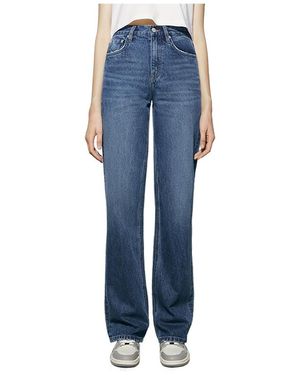 Hey Joanie Coney Island Whitefish High Rise Wide Jeans - Blue