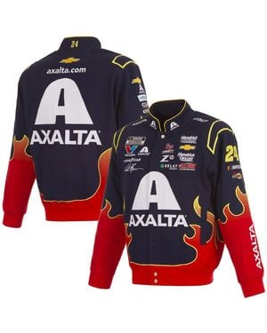 JH Design Navy/red William Byron Axalta Full-snap Twill Uniform Jacket