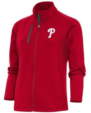 Antigua Philadelphia Phillies Logo Generation Full-zip Jacket - Red