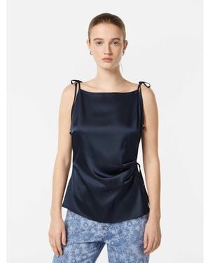 Scotch & Soda Satin Tank Top - Blue