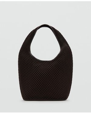 Mango Mesh Bucket Bag - Black