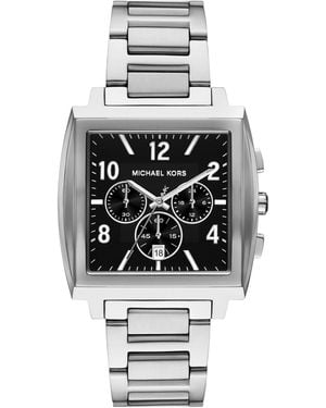 Michael Kors Â Rhys Chronograph Silver-tone Stainless Steel Watch - Gray