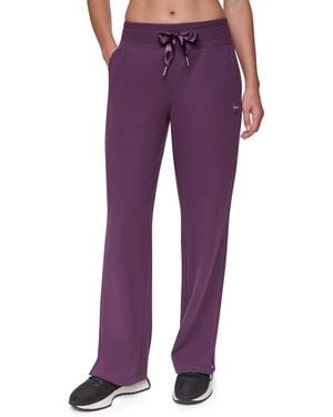 DKNY Satin Ribbon Mid-rise Relaxed-fit Track Pants - Purple