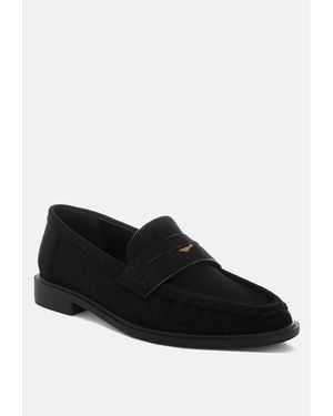 LONDON RAG Stahla Round Toe Loafers - Black