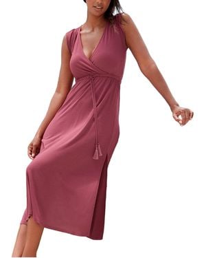 Lascana Side Slit Maxi Dress - Red