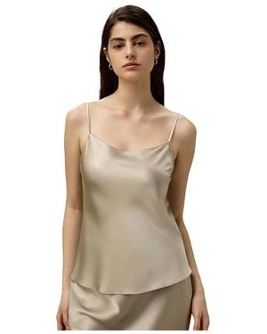 LILYSILK Double-faced Silk Charmeuse Camisole - Natural