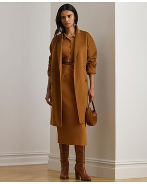 Ralph Lauren Face-dawley Double-breasted Wool-blend Jacket - Brown
