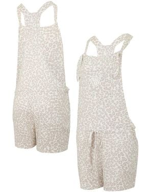 Concepts Sport Milwaukee Brewers Montana Hacci Knit Romper Overalls - White
