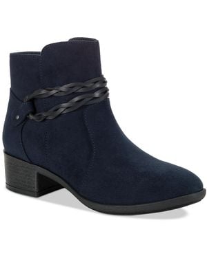 Style & Co. Rubyyy Belt Block Heel Booties - Blue