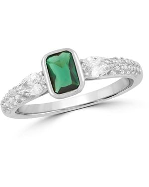 Simona Radiant Bezel-set Rectangle - Gray