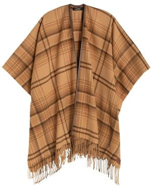 Ralph Lauren Plaid Ruana - Brown