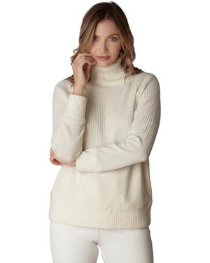 Macy's Luxlined Itch-free Merino Wool Mock Neck Sweater - White