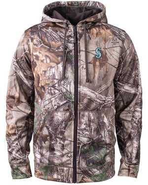 Dunbrooke Seattle Mariners Trophy Realtree Full-zip Hoodie - Gray