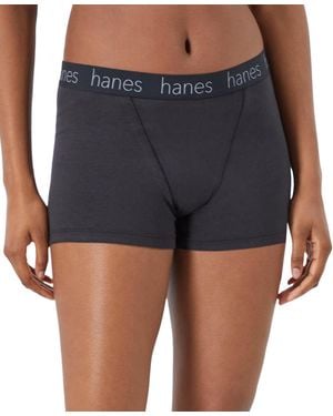 Hanes 3-pk. Originals Ultimate Cotton Stretch Boxer Brief Underwear 45uobb - Blue
