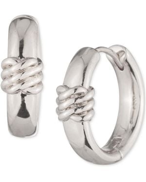Ralph Lauren Gold-tone Knotted Small huggie Hoop Earrings - Metallic