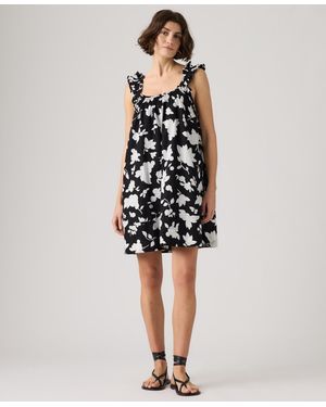 Levi's Meg Printed Sleeveless Cotton Mini Dress - White