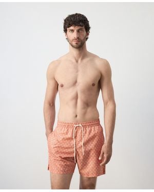 Mango Floral Print Swim Trunks - Multicolor