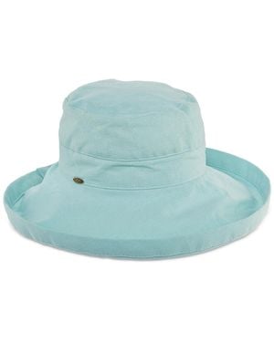 Scala Cotton Big Brim With Inner Drawstring - Blue