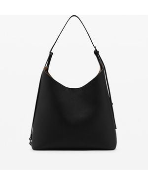 Mango Buckle Shopper Bag - Black