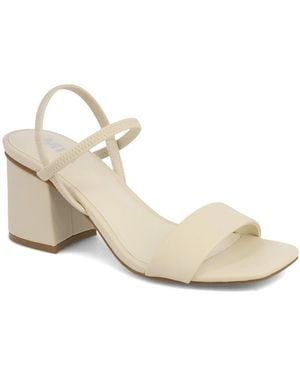 MIA Elastic Ankle-strap Dress Sandals - White