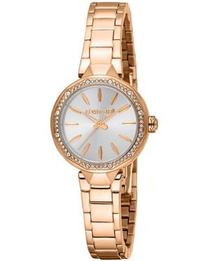 Roberto Cavalli Quartz Rose Gold Stainless Steel Bracelet Watch - Metallic