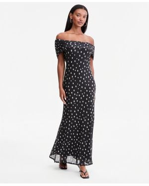 BarIII Off-the-shoulder Maxi Dress - Black
