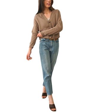 Paneros Clothing Cotton Diana Crop Cardigan - Blue
