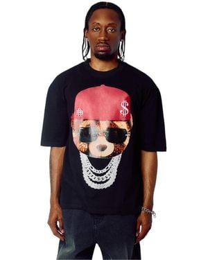 Reason Teddy Heavy Terry Short Sleeve T-shirt - Blue