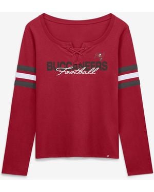 Fanatics Tampa Bay Buccaneers Team First Coverage Scheme Lace-up Long-sleeve T-shirt - Red
