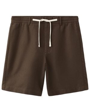 Mango Cotton-linen Blend Mid-rise Bermuda Shorts - Brown