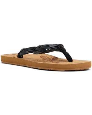 Roxy Feel Breezie Slip-on Flat Sandals - Brown