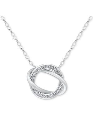 Giani Bernini Cubic Zirconia Love Knot Pendant Necklace - Metallic