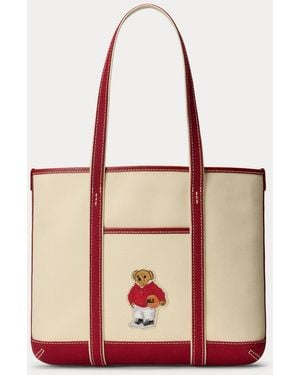 Polo Ralph Lauren Bear Small Shopper Tote - Red