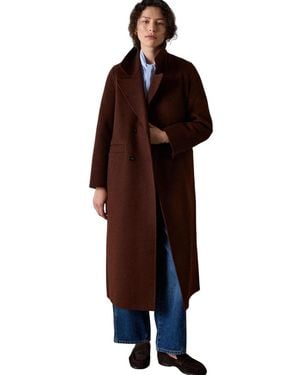 Whistles Relaxed Double Faced Midi Coat - Red