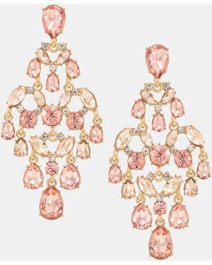 Givenchy Crystal Cluster Chandelier Earrings - Pink