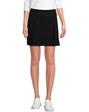 Lands' End Performance Pleated Skort Above The Knee - Black