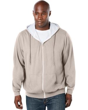 Boulder Creek Big & Tall By Kingsize Full-zip Thermal Hoodie - Natural