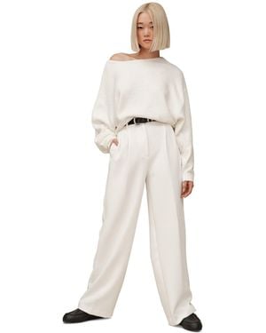 UGG Novalie Slouchy Boat Neck Lounge Top - White