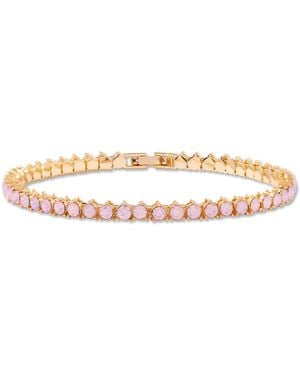 Brook and York Tone Plated Isabella Opal Blush Tennis Bracelet - White