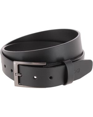 Trafalgar Conall Changeable Buckle 35mm Genuine Leather Belt - Black