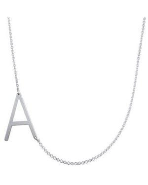 Oak & Luna Sideways Initial Necklace - Black