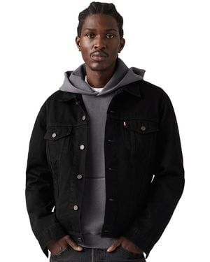 Levi's Trucker Regular-fit Point Collar Denim Jacket - Black