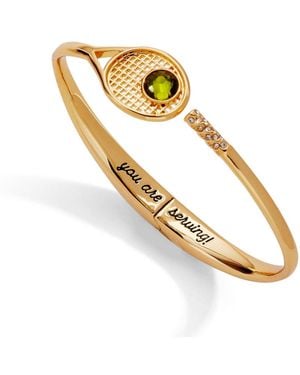 ALEX AND ANI Tennis Racket 'you Are Serving' Hinge Cuff Bracelet - Metallic
