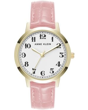 Anne Klein Easy To Read Dial Strap Watch - Pink