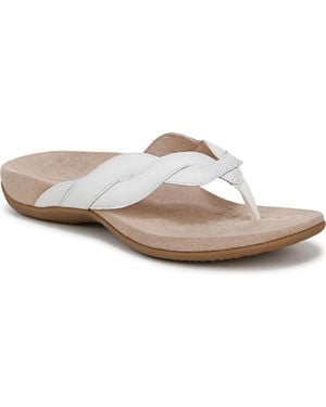 Vionic Bella Braid Thong Sandals - White